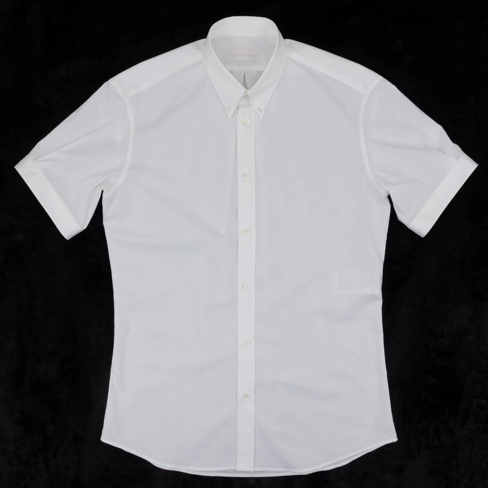 Alexander McQueen Button-Down Shirt Short-Sleeve Men's 48 (Medium) White